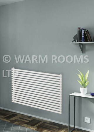 Tempora Mandolin Single Horizontal Radiator - Size Shown 538mm (H) x 1220mm (W) - Finished in RAL9016 Traffic White